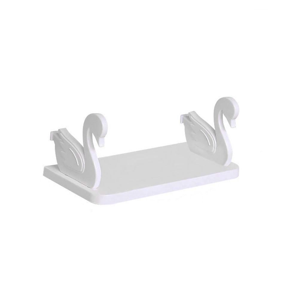 HASTHIP Wall Shelf Aesthetic White Little Swan Storage Shelf Self Adhesive Wall Decor Shelf Bathroom Toiletries Storage Holder Utility Shelf for Kitchen, Bathroom, Office, 25x13x2.3cm HASTHIP Wall Shelf Aesthetic White Little Swan Storage Shelf Self Adhesive Wall Decor Shelf Bathroom Toiletries Storage Holder Utility Shelf for Kitchen, Bathroom, Office, 25x13x2.3cm